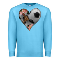 Ocean Blue western soccer heart Premium Sweatshirt - HRA Design Shop