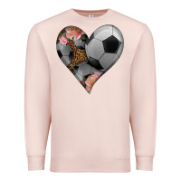 Pale Pink western soccer heart Premium Sweatshirt - HRA Design Shop