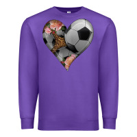 Purple western soccer heart Premium Sweatshirt - HRA Design Shop