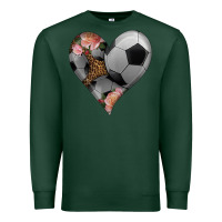 Sports Green western soccer heart Premium Sweatshirt - HRA Design Shop