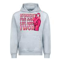 Heather Grey i fought for my life and i won Urban Hoodie - NancyCooperArtShop