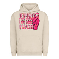 Pigment French Oak i fought for my life and i won Urban Hoodie - NancyCooperArtShop