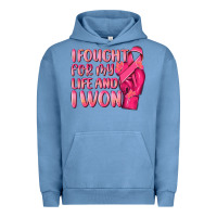 Pigment Pebble Blue i fought for my life and i won Urban Hoodie - NancyCooperArtShop