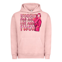 Pigment Salmon i fought for my life and i won Urban Hoodie - NancyCooperArtShop