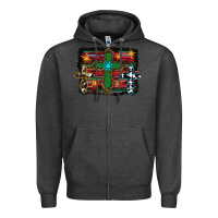 Charcoal Heather Western Cross Zipper Hoodie - RanaPortraitStore