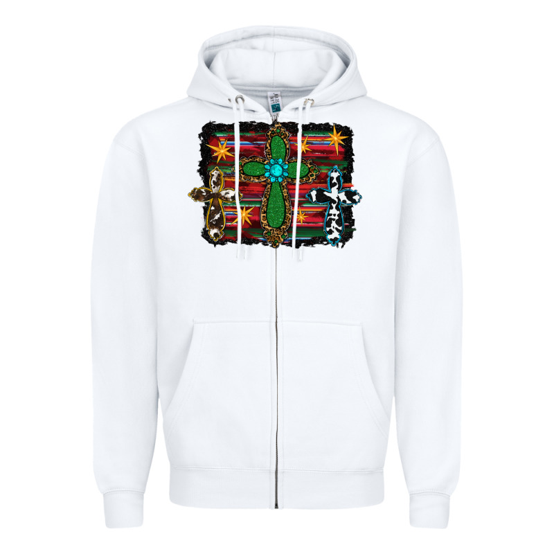 Western Cross Zipper Hoodie by RanaPortraitStore | Teevron