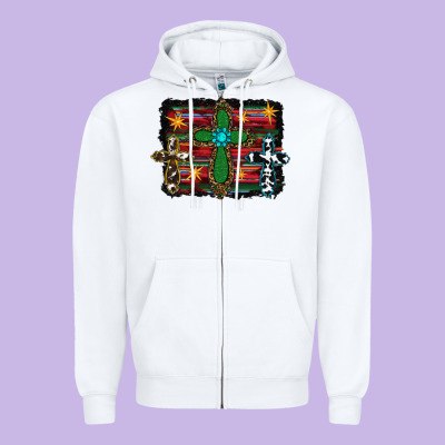 Zipper Hoodie Western Cross