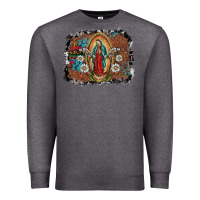 Charcoal Heather virgin mary Premium Sweatshirt - SublimationCraftShop