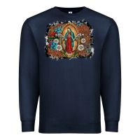Navy virgin mary Premium Sweatshirt - SublimationCraftShop