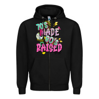 Black 70s made 80s raised Zipper Hoodie - texasbilliewilder