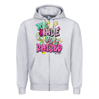 Heather Grey 70s made 80s raised Zipper Hoodie - texasbilliewilder