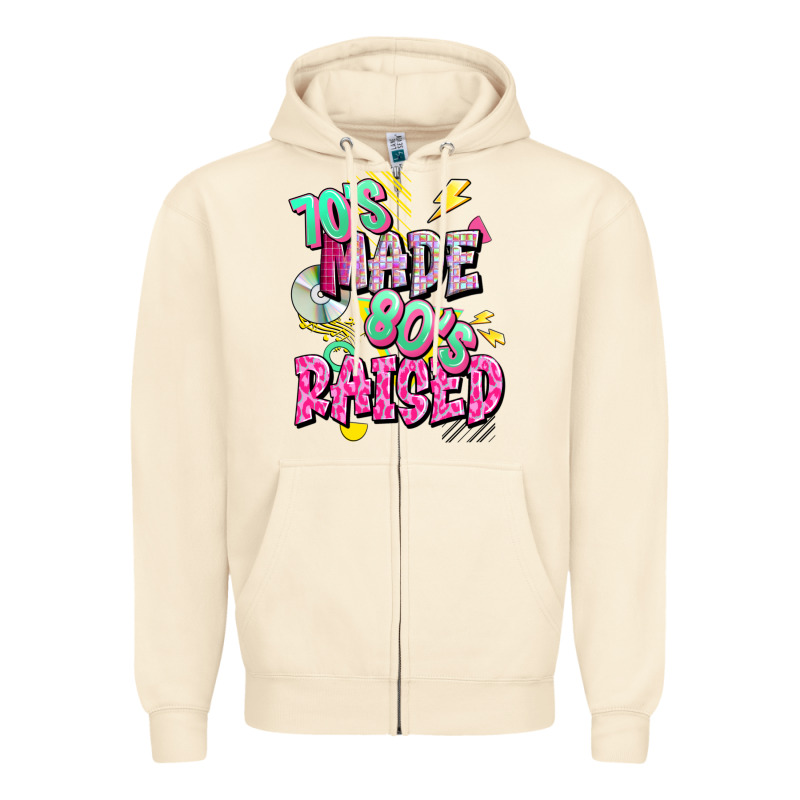 70s Made 80s Raised Zipper Hoodie by texasbilliewilder | Teevron