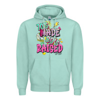 Seafoam 70s made 80s raised Zipper Hoodie - texasbilliewilder