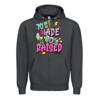 Smoke 70s made 80s raised Zipper Hoodie - texasbilliewilder