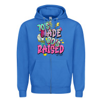 True Royal 70s made 80s raised Zipper Hoodie - texasbilliewilder