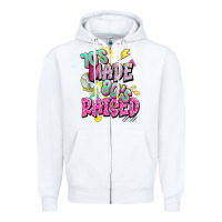 White 70s made 80s raised Zipper Hoodie - texasbilliewilder