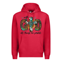 Cardinal with god all things are possible gemstone cross Premium Hoodie - Jasminsmagicworld