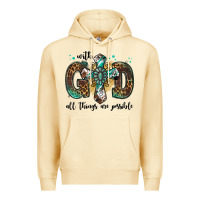 Pina Colada with god all things are possible gemstone cross Premium Hoodie - Jasminsmagicworld