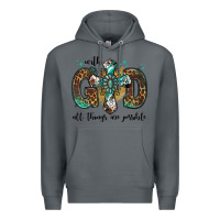 Rock with god all things are possible gemstone cross Premium Hoodie - Jasminsmagicworld
