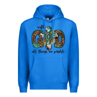 True Royal with god all things are possible gemstone cross Premium Hoodie - Jasminsmagicworld