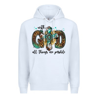 White with god all things are possible gemstone cross Premium Hoodie - Jasminsmagicworld