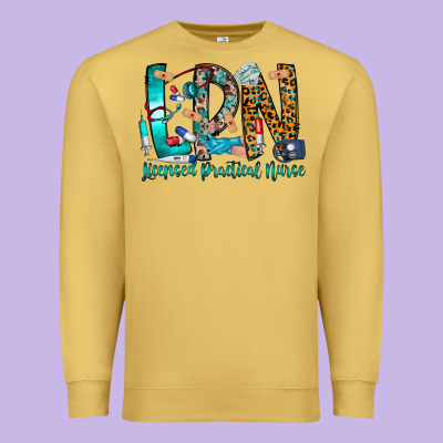 Lpn Premium Sweatshirt Designed By Cowhidedigitalart