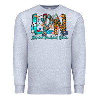 Heather Grey lpn Premium Sweatshirt - CowhideDigitalArt