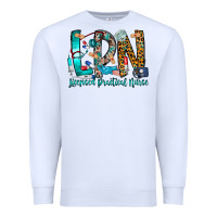 White lpn Premium Sweatshirt - CowhideDigitalArt
