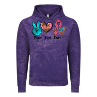 Cloud Purple peace love  cure Vintage Hoodie - AdoDesignShop