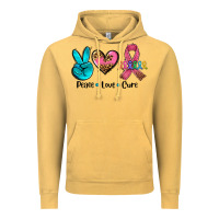 Vintage Mustard peace love  cure Vintage Hoodie - AdoDesignShop