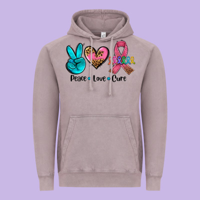Peace Love  Cure Vintage Hoodie Designed By Adodesignshop