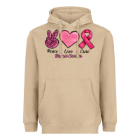 Mushroom breast cancer peace love cure Heavyweight Hoodie - RanaPortraitStore
