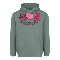 Sage breast cancer peace love cure Heavyweight Hoodie - RanaPortraitStore
