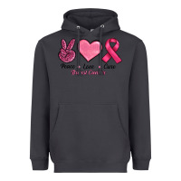 Smoke breast cancer peace love cure Heavyweight Hoodie - RanaPortraitStore