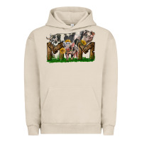 Pigment French Oak Western Mom With Spotted Pig And Baby Pig Urban Hoodie - LillyAllenDesigns