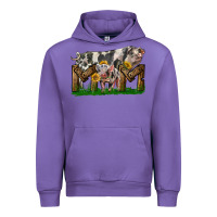 Tulip Western Mom With Spotted Pig And Baby Pig Urban Hoodie - LillyAllenDesigns