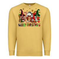 Antique Gold merry christmas buffalo gnomies Premium Sweatshirt - FaDigitalArtStudio