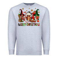 Heather Grey merry christmas buffalo gnomies Premium Sweatshirt - FaDigitalArtStudio