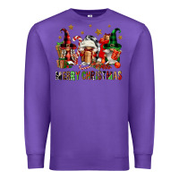 Purple merry christmas buffalo gnomies Premium Sweatshirt - FaDigitalArtStudio