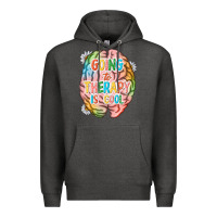 Charcoal Heather going to therapy is cool Premium Hoodie - NancyCooperArtShop