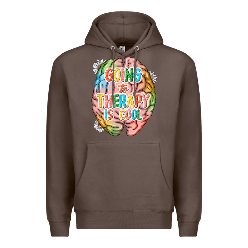 Going To Therapy Is Cool Premium Hoodie by NancyCooperArtShop | Teevron