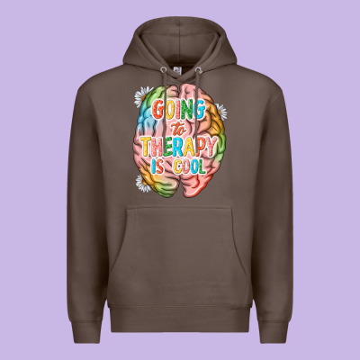 Going To Therapy Is Cool Premium Hoodie Designed By Nancycooperartshop