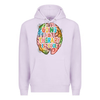 Lilac going to therapy is cool Premium Hoodie - NancyCooperArtShop