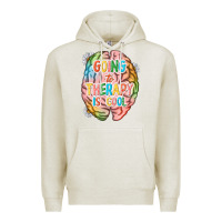 Oatmeal Heather going to therapy is cool Premium Hoodie - NancyCooperArtShop