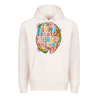 Pale Pink going to therapy is cool Premium Hoodie - NancyCooperArtShop