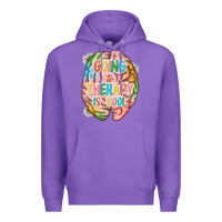 Purple going to therapy is cool Premium Hoodie - NancyCooperArtShop