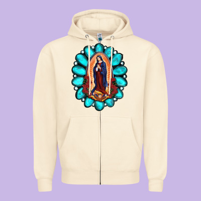 Zipper Hoodie Gemstone Lady Of Guadalupe