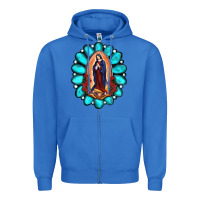 True Royal Gemstone Lady Of Guadalupe Zipper Hoodie - RanaPortraitStore