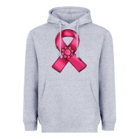 Heather Grey breast cancer awareness ribbon Heavyweight Hoodie - RanaPortraitStore