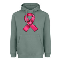Sage breast cancer awareness ribbon Heavyweight Hoodie - RanaPortraitStore